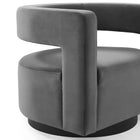 Modway - Spin Coupe Performance Velvet Fauteuil pivotant - Gris-8