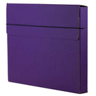 JAM Paper - Étui de transport pour dossiers épais avec bande élastique - 10 x 1 1/4 x 13 1/4 - Violet-Taille: 10 po x 1,25 po x 13,25 po