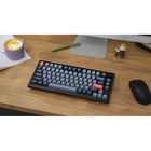 Keychron - V1 Max RGB Wireless Mechanical Keyboard - Brown Switch - 75% Layout with Knob - Carbon Black-Compatibilité multi-appareils : Conçu pour les utilisateurs de Mac et Windows, le V1 Max est livré avec des touches personnalisables pour chaque système, vous permettant de sauvegarder deux dispositions différentes directement sur le clavier.
