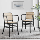 Modway - Winona Chaise à manger Ensemble de 2 - Noir-Inclut des calottes de pied non marquées