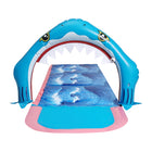 Danaplay - Toboggan aquatique requin - 10 pi-Thème Requin : Design audacieux et amusant en forme de requin pour ajouter une touche d'aventure au jeu en extérieur