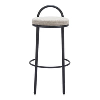 Zuo - Sisal Tabouret de bar - Tweed beige - Ensemble de 2-Tissu chenille doux