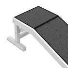PawHut - Rampe pour animaux, marches de lit pour chien avec tapis antidérapant, 49 po L x 16 po l x 14 po H - blanc-Couleur : Blanc, Gris 