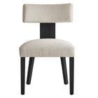 Modway - Nalani Tissu tapis Chaises de salle à manger Ensemble de 2 - Tissage à bruyère Ivoire noir-10