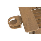 Backyard Lifestyles - Chaise Adirondack pliante avec repose-pieds escamotable et porte-gobelet - Brun-La beauté du bois sans l’entretien.