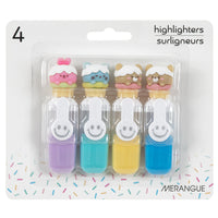 Merangue - Décorations lumineuses pour cupcakes - Lot de 4-Lot de 4 surligneurs pastel de couleurs assorties