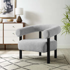 Modway - Sable Tissu rembourré Fauteuil - Gris clair noir-Ossature en bois