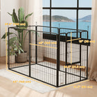 PawHut - Parc à chiens robuste 6 panneaux avec porte pour grands chiens - 39 po H-Les 6 panneaux peuvent être disposés en rectangle