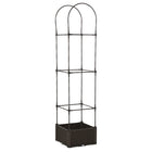 Outsunny - jardinière surélevée avec cage pour plants de tomates-Composé d'un bac à jardin surélevé et d'un treillis pour plantes grimpantes sur le dessus  