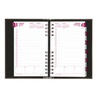 Brownline - 2027 agenda quotidien CoilPro avec reliure à double spirale et couverture rigide imitation lézard – 8 po x 5 po – noir-Reliure spirale double avec couverture rigide aspect lézard