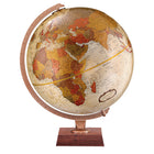 Replogle - Globe terrestre de bureau Northwoods 12 po bronze métallisé océan - Anglais-Base en bois dur massif