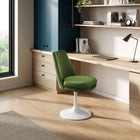 Modway - Lippa Salle à manger pivotante Performance Velvet Fauteuil d’appoint - Vert mousse blanche-Capacité de pivot à 360º