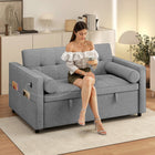 HOMCOM - Canapé-lit gigogne avec ports USB - gris-Dossier réglable en sept positions offrant un confort personnalisé pour toutes les activités 