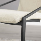 Modway - Pitch Tissu rembourré Fauteuil à manger - Noir beige-Siège rembourré en mousse