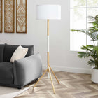 Modway - Natalie Trépied Lampe sur pied, Blanc Naturel-Abat-teint de batterie