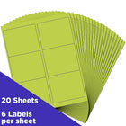 JAM Paper -'“Étiquettes postales, 4 x 3 1/3 po, vert lime Terra Astrobright, 240 par paquet-4 x 3,33 po