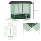 Outsunny - Jardin surélevé galvanisé 4,1 pi x 2,1 pi avec couvercle-Portes à fermeture éclair pour un accès facile 