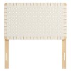 Modway - Sparta Tissage Cuir végane Tête de lit jumelée, Beige naturel-Design debout