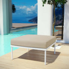 Modway - Harmony Terrasse extérieure Aluminium Ottoman in Blanc beige-Rembourrage en mousse dense confortable