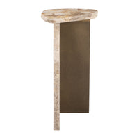 Zuo - Surya Table d’appoint - Beige-Pieds en caoutchouc aidant à protéger les surfaces de plancher