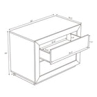 Manhattan Comfort - Table de nuit contemporaine Soren 32" à 2 tiroirs - Gris charbon-Comprend deux grands tiroirs pour un rangement dissimulé des essentiels du quotidien