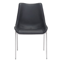Zuo - Magnus Chaise de salle à manger - Noir/Argent - Ensemble de 2-Confort moelleux et rembourrage durable
