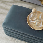Modway - Mezzo Rembourré Performance Velvet Établi de rangement - Cadet Blue-Charnière à maintien ouvert