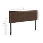 Modway - Camille Mélange de lin rembourré Tête de lit King Size - Cacao-Housse amovible