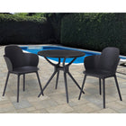 Dura Housewares - Ensemble de 4 chaises noir Granada - black - paquet de 4-Parfait pour se détendre ou pour des rassemblements sociaux