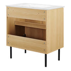 Modway - Chaucer 30" Vanette de salle de bain - Oak White-Assemblée requise