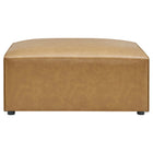 Modway - Mingle Cuir végane Ottoman - Tan-Capacité de poids de l’ottoman : 440 lbs.