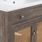 Modway - Lilo 36" Vanette de salle de bain - Gris blanc-Trous de robinet centraux 8"