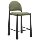 Modway - Hayley Tissu rembourré Tabouret de comptoir - Feuille Noire-Tabouret polyvalent
