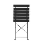 Lausaint - Ensemble de trois pièces pliant Bistro - Noir-Conception bien pensée : la table et les chaises d’extérieur sont munies de pieds en plastique pour protéger le sol des rayures et réduire le bruit. Un simple coup de chiffon humide suffit généralement pour les nettoyer.