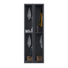 Ceha - Série RH, batterie de 2, casier 2 niveaux avec aérations à persiennes - poignée encastrée, gris graphite-Solutions de rangement flexibles pour s'adapter à votre espace et à vos besoins d'organisation
