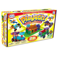 Popular Playthings - Ensemble de luxe Playstix 211 pièces-Bienvenue chez Popular Playthings Playstix, le jouet qui incite les enfants à construire des choses extraordinaires