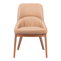 Zuo - Ayr Chaise de salle à manger - Tan - Ensemble de 2-Tissu confortable et durable