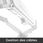 MotionGrey - Support de moniteur simple - Bras de fixation VESA pour écrans jusqu’à 28 po - Blanc-Installation par pince ou passe-câble : comprend deux options de fixation pour s’adapter à la plupart des surfaces de bureau-installation rapide et facile avec tout le matériel inclus