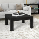 Hudson&Canal - Table basse carrée Langston 34 po de largeur - Grain noir-Nettoyer avec un chiffon doux et sec, sans produits chimiques agressifs ni produits de nettoyage abrasifs