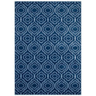Modway - Frame Treillis marocain de transition Tapis de comédie 8 pi l x 10 pi L - Bleu marocain et bleu clair-Tapis de transition marocain en treillis