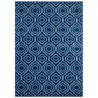 Modway - Frame Treillis marocain de transition Tapis de comédie 8 pi l x 10 pi L - Bleu marocain et bleu clair-Tapis de transition marocain en treillis