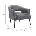 Zuo - Berkeley Fauteuil d’appoint - Gris vintage-6