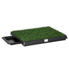 PawHut - Tapis d’herbe pour chien avec plateau, gazon artificiel pour chiens, plateau de toilette pour chien (51 x 63 cm)-Léger, portable 