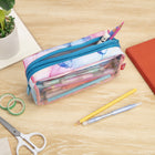 ZIPIT - Étui à crayons Half & Half, trousse scolaire à 2 compartiments, motif marbre-Entretien facile: Fabriquée en polyester de haute qualité, elle est simple à entretenir. Un nettoyage rapide des taches avec un peu de savon doux et d’eau suffit pour enlever les marques du quotidien, et un séchage à l’air, trousse ouverte, la garde fraîche et prête à l’usage