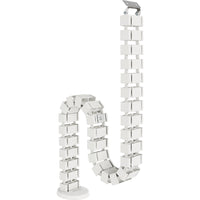 Fellowes - CableSpine - Blanc-Le support flexible s'adapte aux bureaux réglables en hauteur (jusqu'à 130 cm) et s'adapte parfaitement à la hauteur du bureau