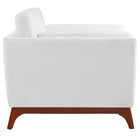 Modway - Chance Tissu rembourré Fauteuil - Blanc-Coussins rembourrés en mousse dense