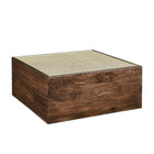 Modway - Truett Square Rotin de bois Table basse - Noyer-Construction en bois massif