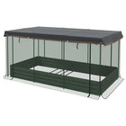 Outsunny - Jardinière surélevée galvanisée 7,5 pi x 3,6 pi avec couverture-Bac de culture surélevé avec filet de protection pour plantes et toile d'ombrage 