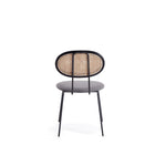 Manhattan Comfort - Lot de 2 chaises de salle à manger Jardin 48,5 cm style industriel chic, rembourrées, noir et gris-Livré chez vous entièrement assemblé Aucun assemblage requis