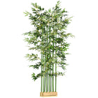HOMCOM - Arbre de bambou artificiel 5 pi de haut pour la décoration intérieure - vert-Élégante plante de bambou artificielle avec un design à dix tiges 